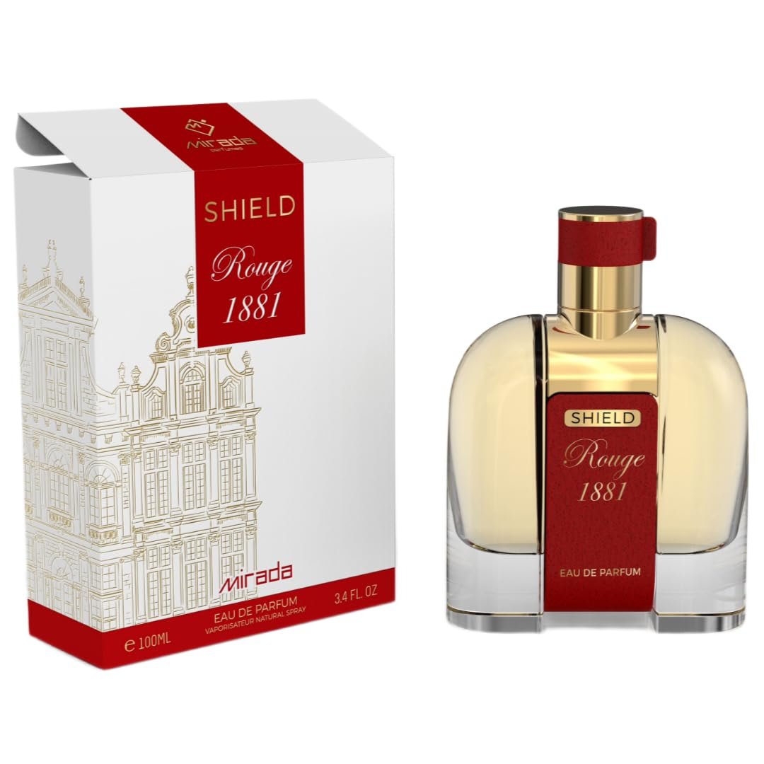 MIRADA Shield Rouge 1881 Eau de Parfum - Unisex 3.4 FL Oz (100ml) with Saffron, Jasmine, Amberwood - görsel 1