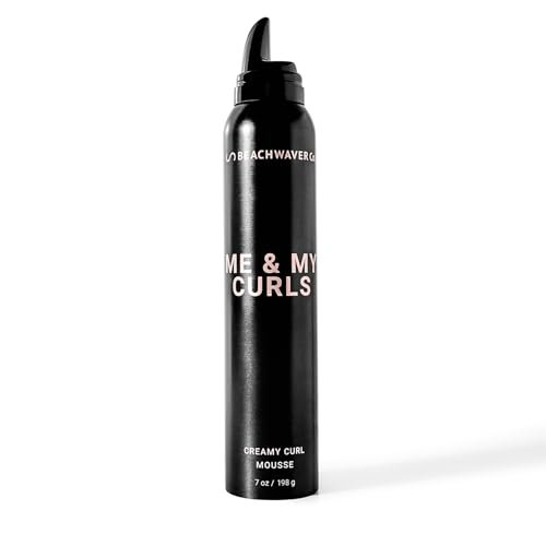 The Beachwaver Co. Me & My Curls Creamy Curl Mousse - Full Size (7 Oz) | Lightweight, Creamy Vegan Mousse for Curls, Coils, and Waves | Defines Natural Texture and Enhances Shine | Bondi Beach Day Avelisse