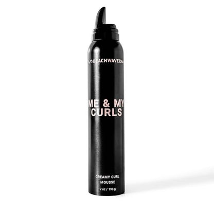 The Beachwaver Co. Me & My Curls Creamy Curl Mousse - Full Size (7 Oz) | Lightweight, Creamy Vegan Mousse for Curls, Coils, and Waves | Defines Natural Texture and Enhances Shine | Bondi Beach Day Avelisse