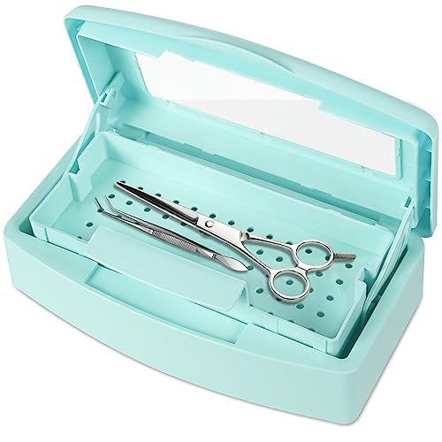Gusnilo Barbicide Disinfectant Box – Light Green Nail Tool Sanitizing Tray for Manicure & Pedicure - görsel 1