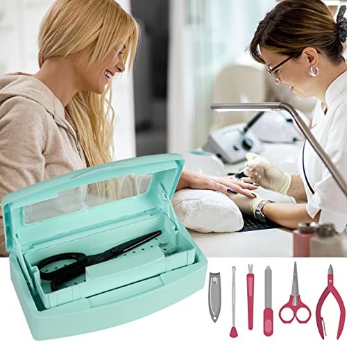 Gusnilo Barbicide Disinfectant Box – Light Green Nail Tool Sanitizing Tray for Manicure & Pedicure - görsel 13