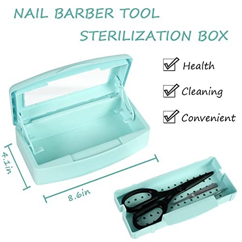 Gusnilo Barbicide Disinfectant Box – Light Green Nail Tool Sanitizing Tray for Manicure & Pedicure - görsel 3
