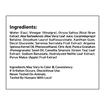 Locs Vegan Apple Cider Vinegar Shampoo - 8 Fl Oz | MADE FOR LOCS Avelisse