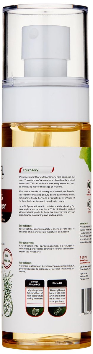 Made For Locs Vegan Oil Spray – Nourishing Hair Treatment Oil for Dry Scalp & Hair Growth (4 oz)