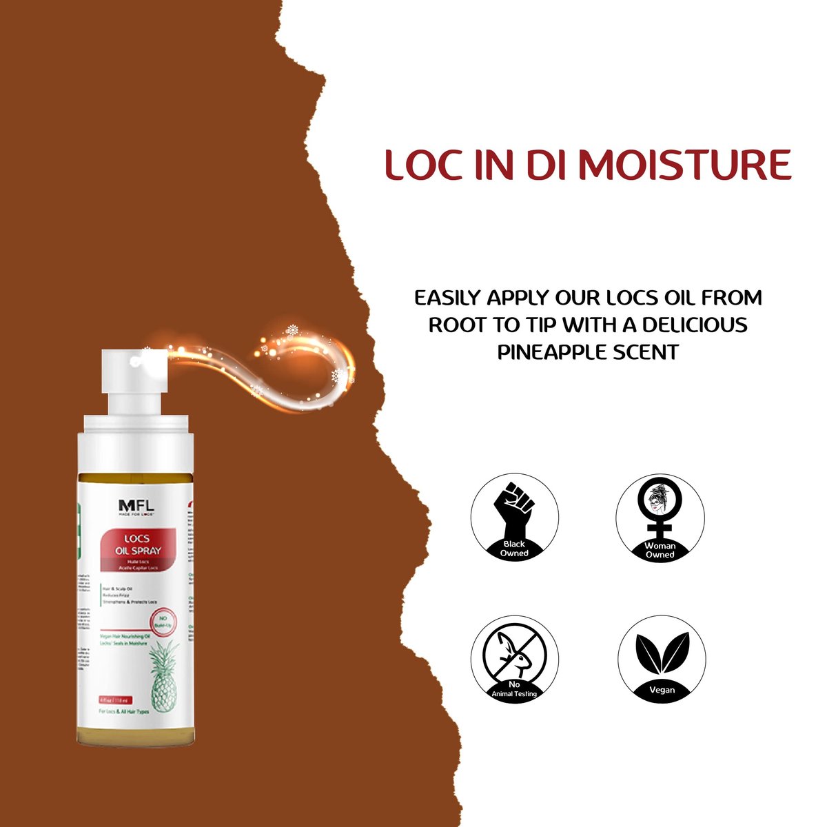 Made For Locs Vegan Oil Spray – Nourishing Hair Treatment Oil for Dry Scalp & Hair Growth (4 oz) - görsel 11