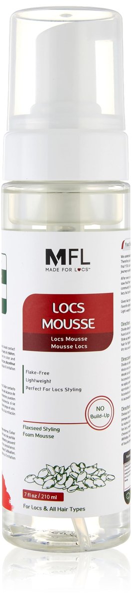 Locs Styling Flaxseed Mousse - Build-Up Free, No White Flakes, Non-Sticky - 7 oz Avelisse