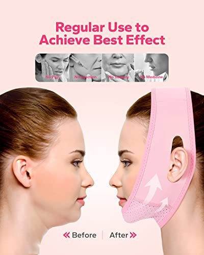 Meto Reusable Face Strap - Chin Strap for Facial Toning & Slimming - görsel 8