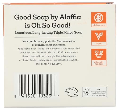 Alaffia Fragrance Free Good Soap Value Pack - 4 Count, 20 oz Total | Gentle & Natural Body Wash Avelisse