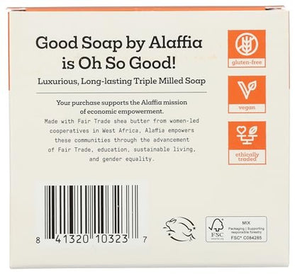 Alaffia Fragrance Free Good Soap Value Pack - 4 Count, 20 oz Total | Gentle & Natural Body Wash Avelisse