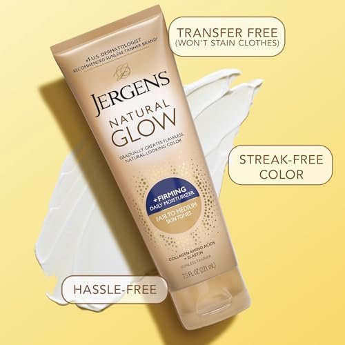 Jergens Natural Glow Bundle: Daily Moisturizer & Firming Lotion 7.5 fl oz + SPF 20 Face Moisturizer 2 fl oz, Fair to Medium Skin Tone - görsel 13