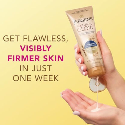 Jergens Natural Glow Bundle: Daily Moisturizer & Firming Lotion 7.5 fl oz + SPF 20 Face Moisturizer 2 fl oz, Fair to Medium Skin Tone
