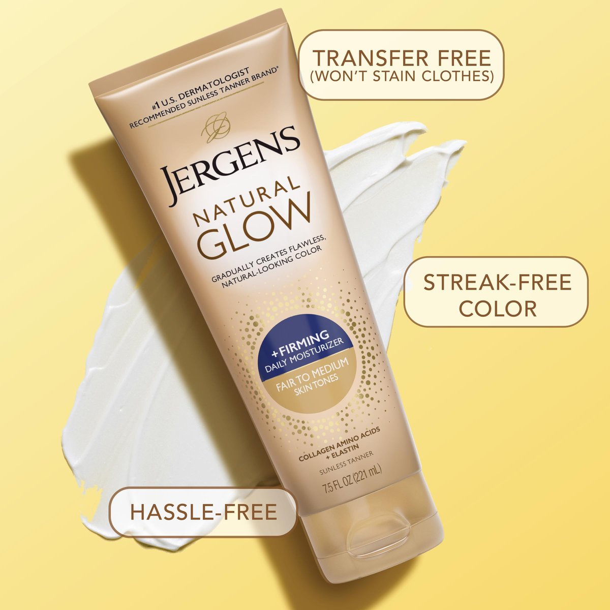Jergens Natural Glow Bundle: Daily Moisturizer & Firming Lotion 7.5 fl oz + SPF 20 Face Moisturizer 2 fl oz, Fair to Medium Skin Tone - görsel 14
