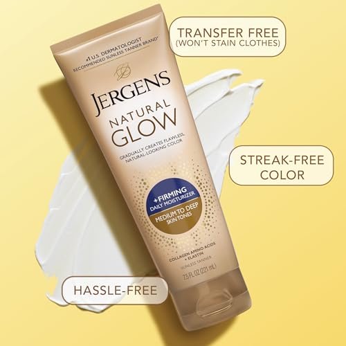Jergens Natural Glow Gradual Tan Bundle: Daily Moisturizer & Firming Lotion 7.5 fl oz + SPF 20 Face Moisturizer 2 fl oz, Medium to Tan - görsel 14