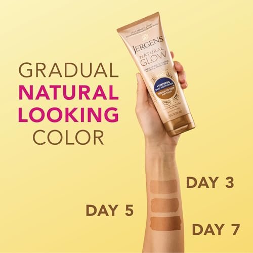 Jergens Natural Glow Gradual Tan Bundle: Daily Moisturizer & Firming Lotion 7.5 fl oz + SPF 20 Face Moisturizer 2 fl oz, Medium to Tan - görsel 8