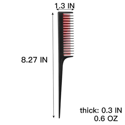 LLTGMV Triple Teasing Comb for Women – Fine Hair Styling & Sectioning Comb (Black, 8.27 In)