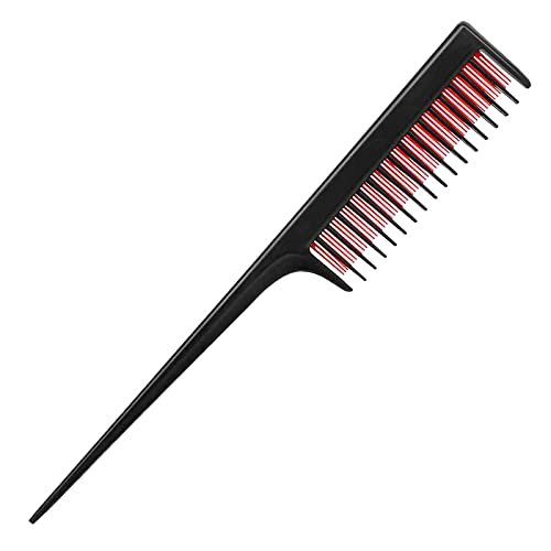 LLTGMV Triple Teasing Comb for Women – Fine Hair Styling & Sectioning Comb (Black, 8.27 In) - görsel 2