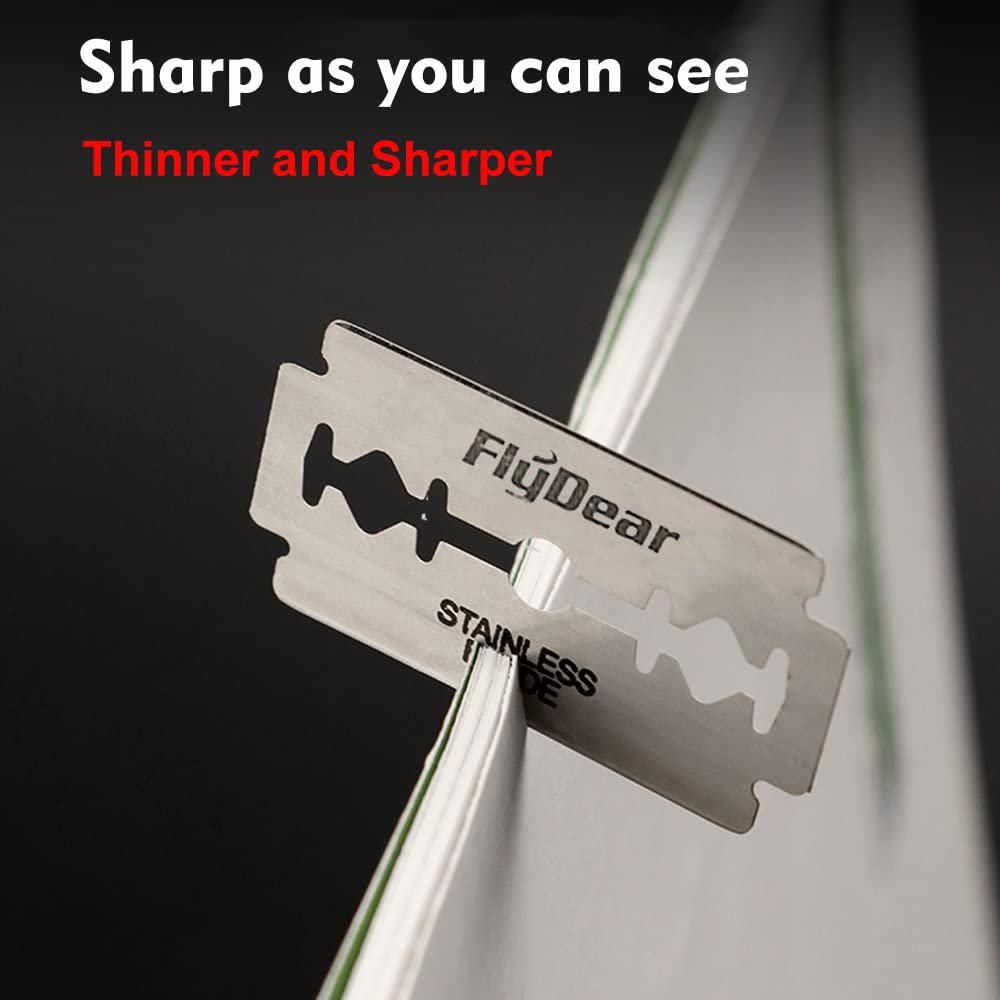 100 Count Double Edge Razor Blades - Platinum Stainless Steel Safety Razor Blades for Men - Smooth Clean Shave - görsel 7