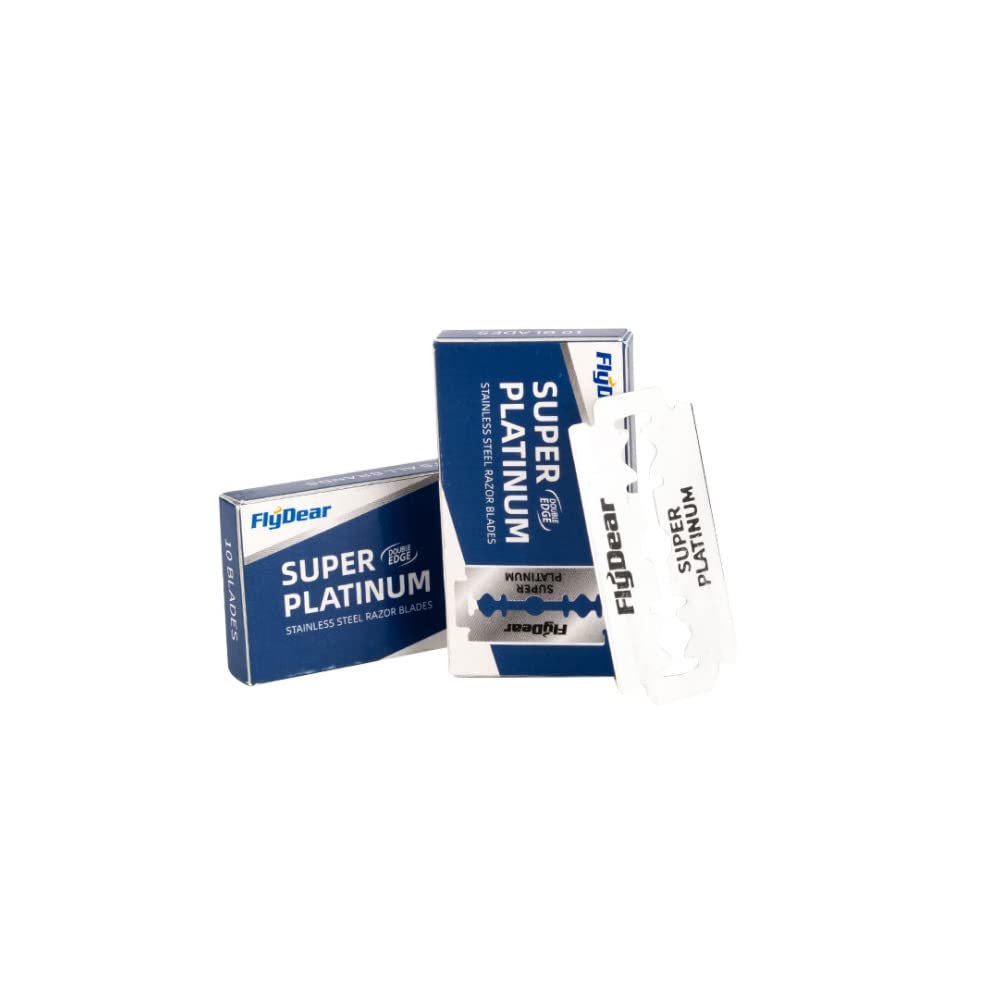 100 Count Double Edge Razor Blades - Platinum Stainless Steel Safety Razor Blades for Men - Smooth Clean Shave - görsel 13
