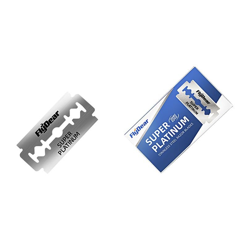 100 Count Double Edge Razor Blades - Platinum Stainless Steel Safety Razor Blades for Men - Smooth Clean Shave - görsel 11