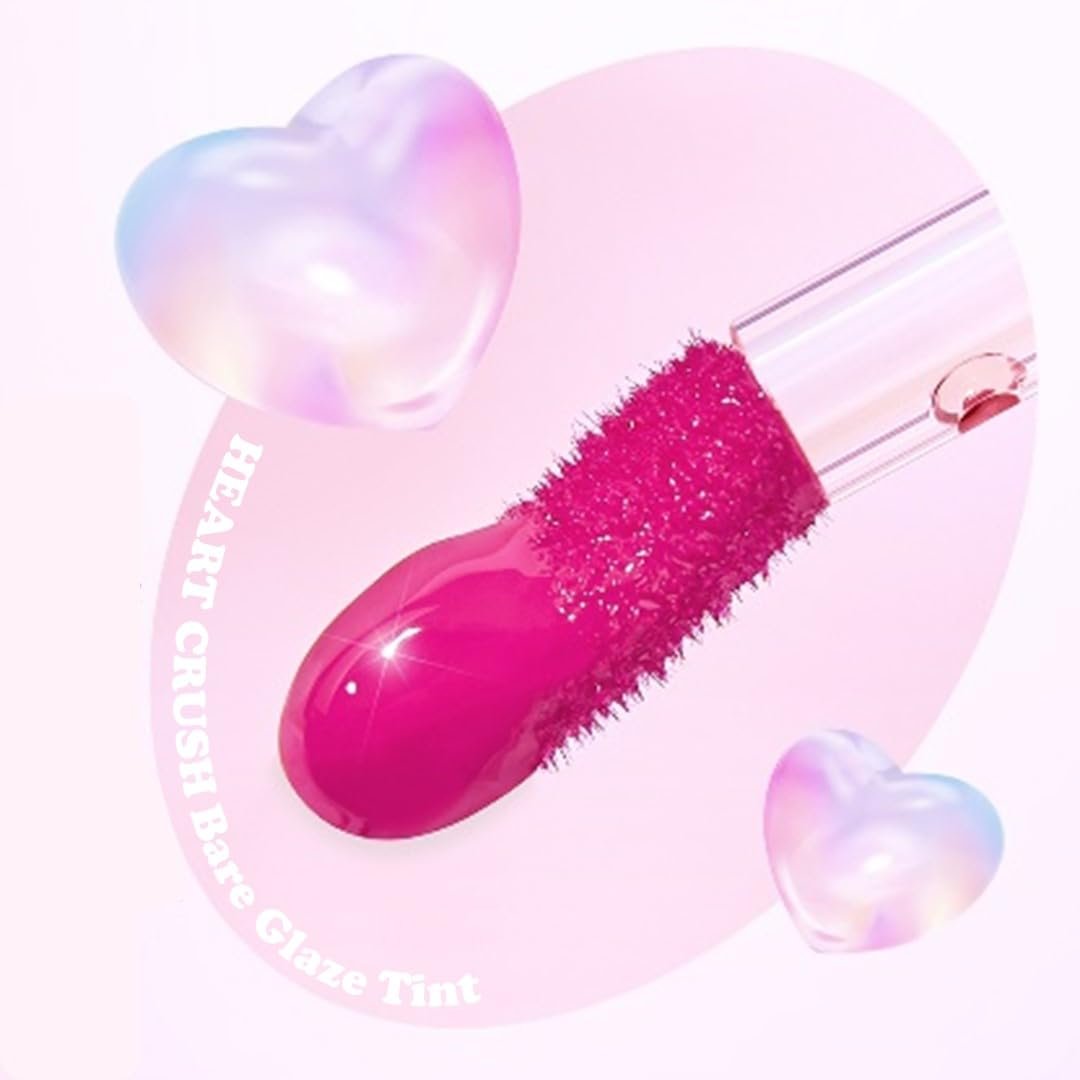 HOLIKA HOLIKA Heart Crush Bare Glaze Tint Line (05 Swish) - Pink Glossy Lip Tint - görsel 4