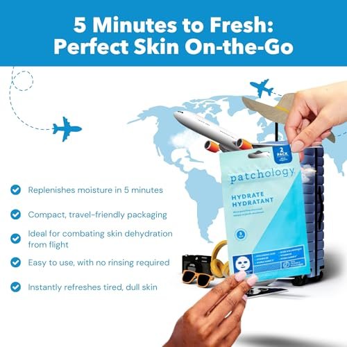 Patchology Hydrate FlashMasque Facial Sheet Mask with Hyaluronic Acid – Moisturizing Face Mask for Men & Women – Hydrate Skin in 5 Minutes – 2 Count - görsel 4