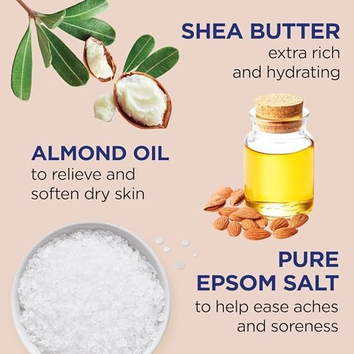 Dr Teal's Body Wash with Pure Epsom Salt, Shea Butter & Almond Oil, 24 fl oz (Pack of 4) Avelisse