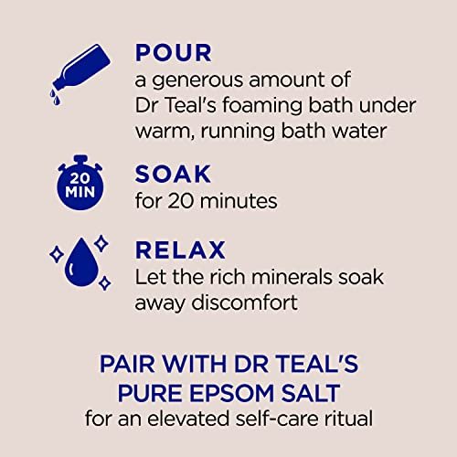 Dr Teal's Foaming Bath with Pure Epsom Salt & Coconut Oil, Nourish & Protect, 34 fl oz (Pack of 4) Avelisse