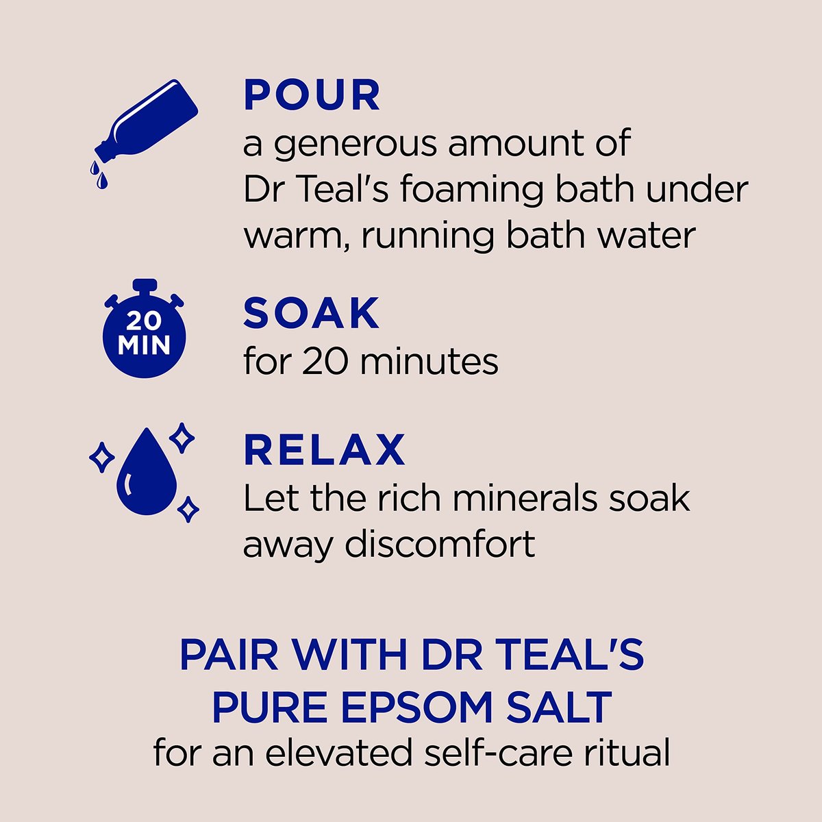Dr Teal's Foaming Bath with Pure Epsom Salt & Coconut Oil, Nourish & Protect, 34 fl oz (Pack of 4) Avelisse