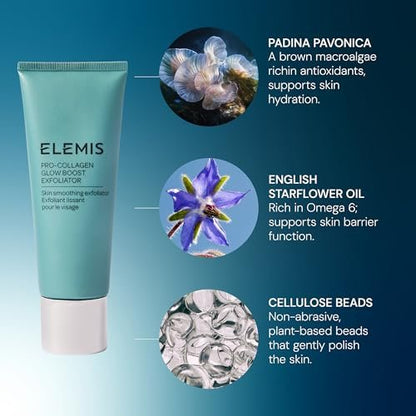 ELEMIS Pro-Collagen Glow Boost Exfoliator – Gentle Physical Facial Exfoliant for Smooth, Glowing, Hydrated Skin – 100mL Avelisse