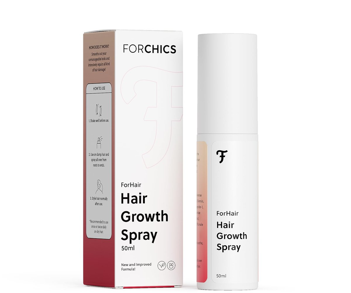 ForChics Hair Growth Serum for Women – Results in 4 Weeks – Hormone-Free Hair Regrowth Treatment for Thinning Hair Loss – Fast Absorbing Non-Greasy Scalp Spray 50ml - görsel 1