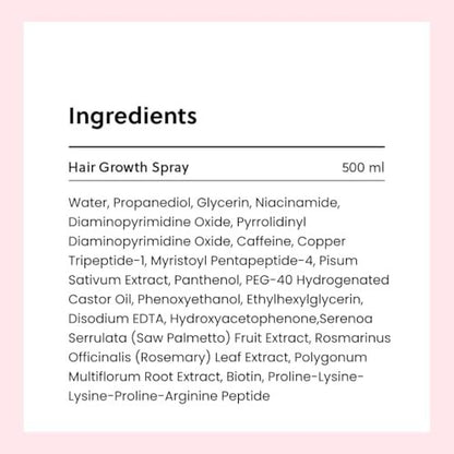 ForChics Hair Growth Serum for Women – Results in 4 Weeks – Hormone-Free Hair Regrowth Treatment for Thinning Hair Loss – Fast Absorbing Non-Greasy Scalp Spray 50ml