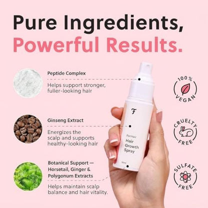 ForChics Hair Growth Serum for Women – Results in 4 Weeks – Hormone-Free Hair Regrowth Treatment for Thinning Hair Loss – Fast Absorbing Non-Greasy Scalp Spray 50ml