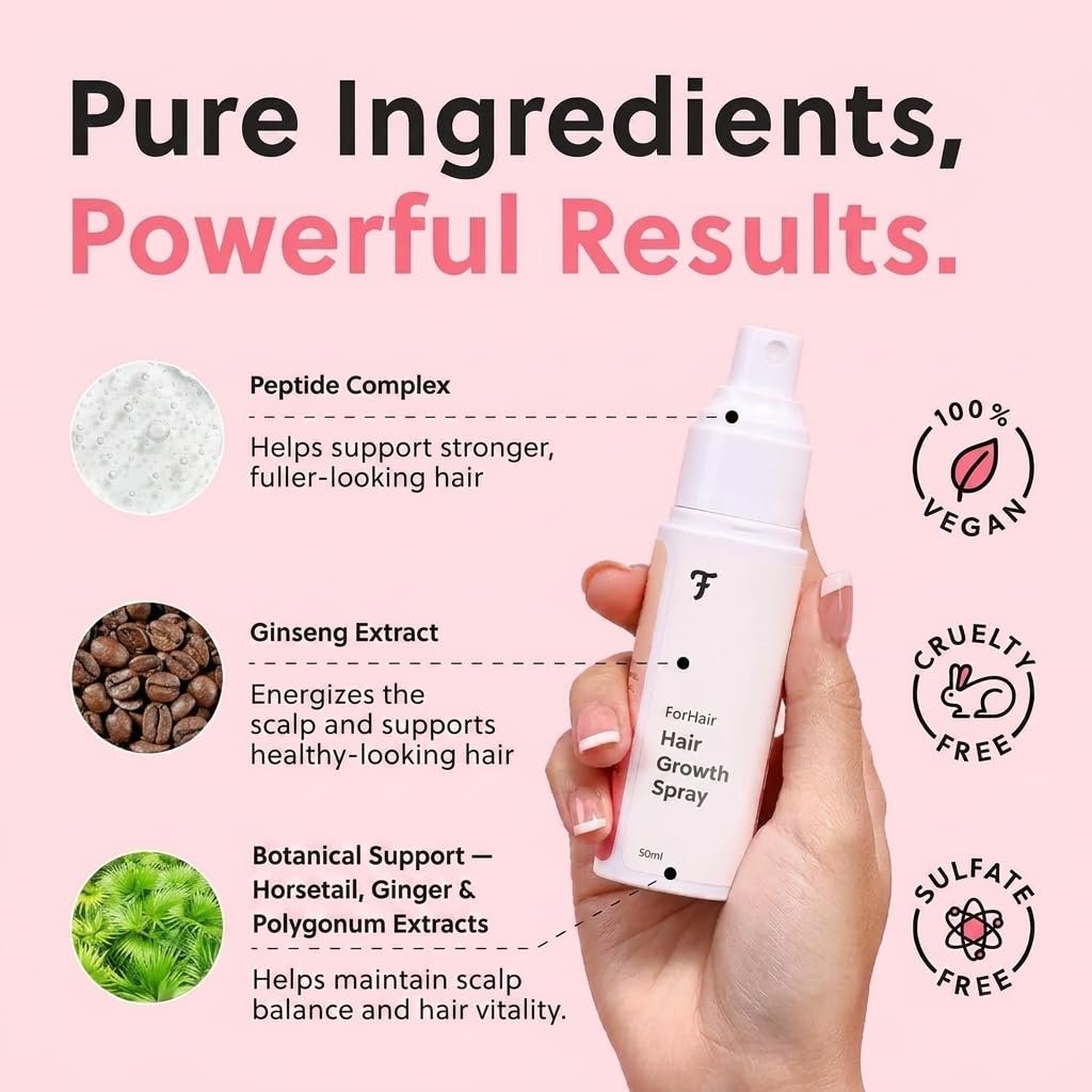 ForChics Hair Growth Serum for Women – Results in 4 Weeks – Hormone-Free Hair Regrowth Treatment for Thinning Hair Loss – Fast Absorbing Non-Greasy Scalp Spray 50ml - görsel 7
