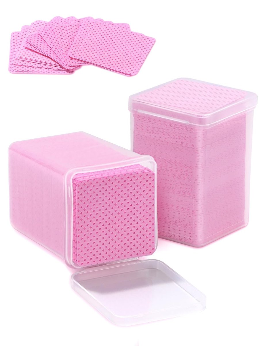 TEOYALL Lint Free Nail Wipes – 400 PCS Non-Woven Nail Cleaning Pads for Gel Polish & Lash Extensions - görsel 1