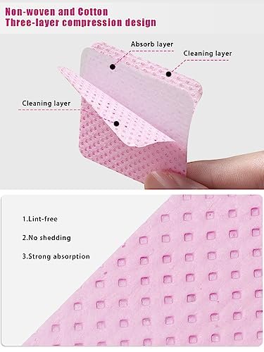 TEOYALL Lint Free Nail Wipes – 400 PCS Non-Woven Nail Cleaning Pads for Gel Polish & Lash Extensions - görsel 4