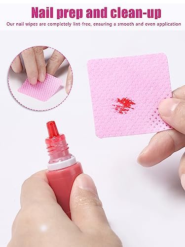 TEOYALL Lint Free Nail Wipes – 400 PCS Non-Woven Nail Cleaning Pads for Gel Polish & Lash Extensions - görsel 8