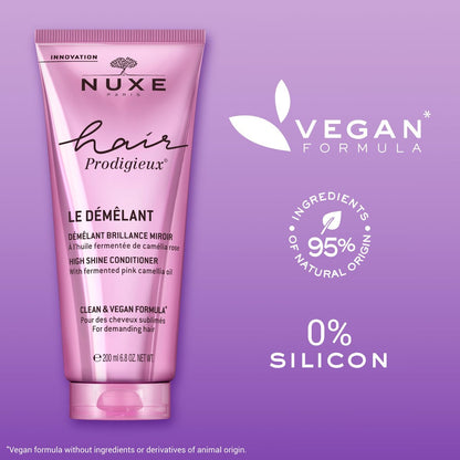 Nuxe Hair Prodigieux High Shine Conditioner - Nourishing Detangler for Soft, Shiny Hair - Silicone Free, 6.8 Fl Oz Avelisse