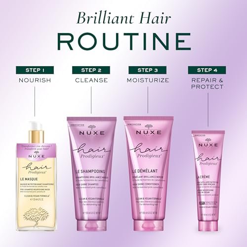 Nuxe Hair Prodigieux High Shine Conditioner - Nourishing Detangler for Soft, Shiny Hair - Silicone Free, 6.8 Fl Oz Avelisse