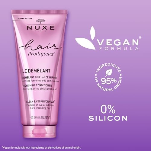 Nuxe Hair Prodigieux High Shine Conditioner - Nourishing Detangler for Soft, Shiny Hair - Silicone Free, 6.8 Fl Oz Avelisse