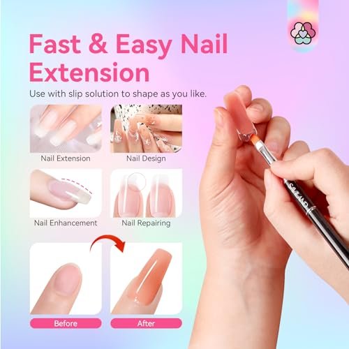 SAVILAND Hema-Free Poly Gel Nail Colors Kit - 20 Bright Rainbow Shades for Nail Extension & DIY Art Avelisse