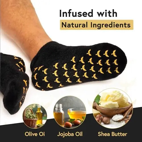 Phoenix Foot Peel Moisturizing Gel Socks for Men - Extra Large 2 Pairs - Silicone Heel Socks, Cracked Heel Treatment, Reusable Spa Socks with Shea Butter for Dry Skin & Foot Care Avelisse