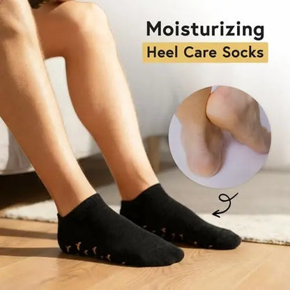 Phoenix Foot Peel Moisturizing Gel Socks for Men - Extra Large 2 Pairs - Silicone Heel Socks, Cracked Heel Treatment, Reusable Spa Socks with Shea Butter for Dry Skin & Foot Care Avelisse