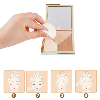 50-Piece White Round Makeup Sponge Set – Foam Facial Powder Puffs for Wet & Dry Use, All Skin Types Avelisse
