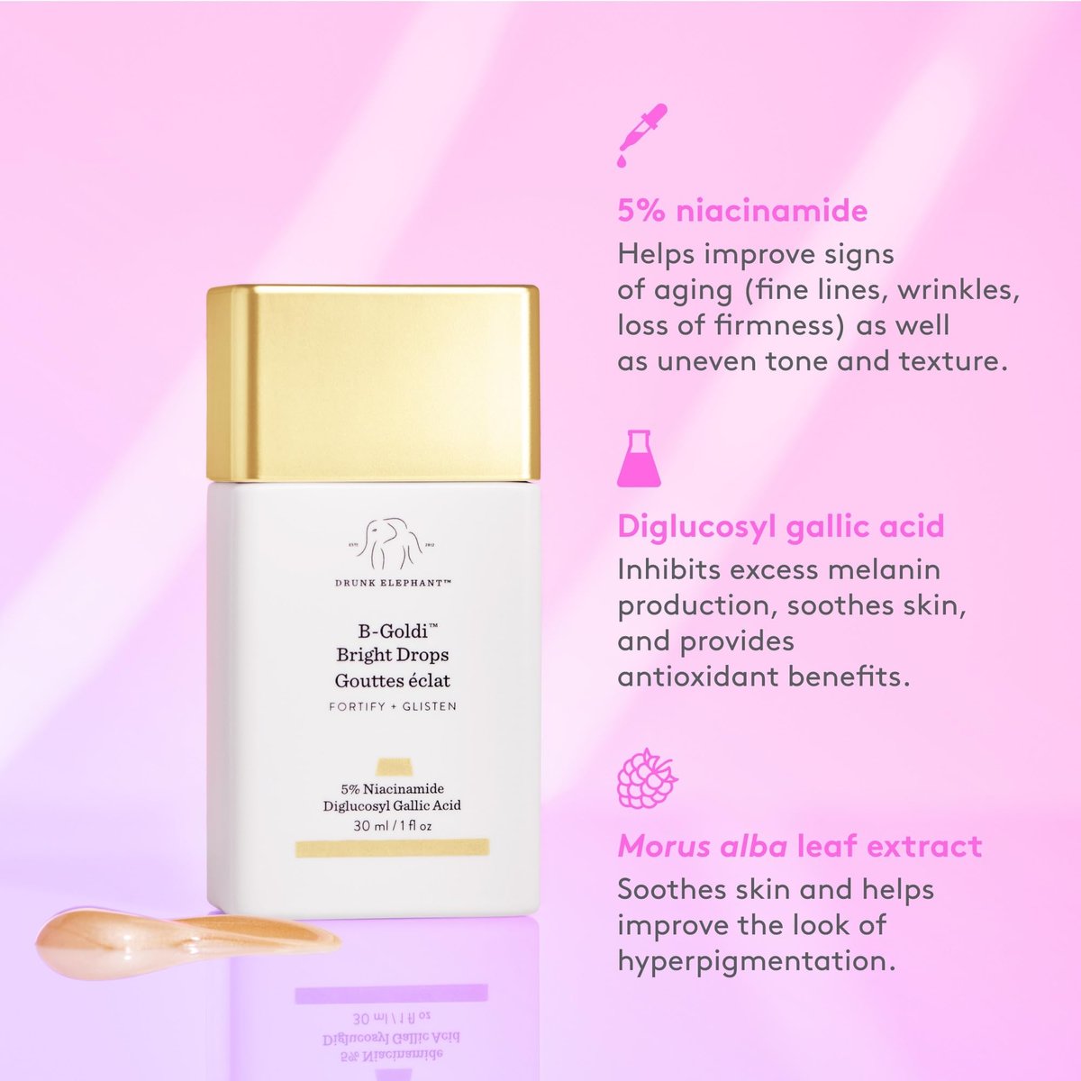 Drunk Elephant B-Goldi Bright Drops - Illuminating Vitamin C Serum - 30ml Avelisse