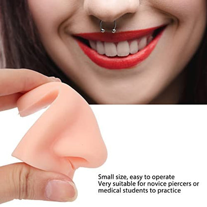 3-Pack Silicone Nose Model – Flexible 3D Practice Tool for Suture Training, Jewelry Display & Teaching