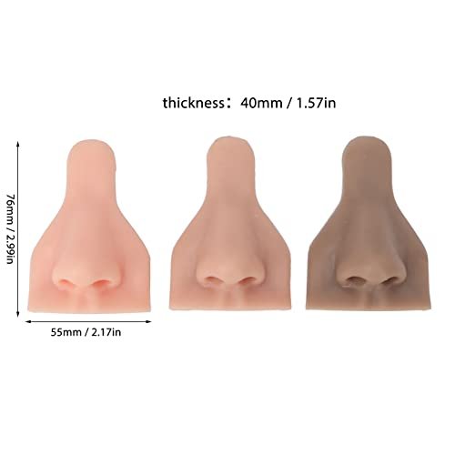 3-Pack Silicone Nose Model – Flexible 3D Practice Tool for Suture Training, Jewelry Display & Teaching - görsel 8