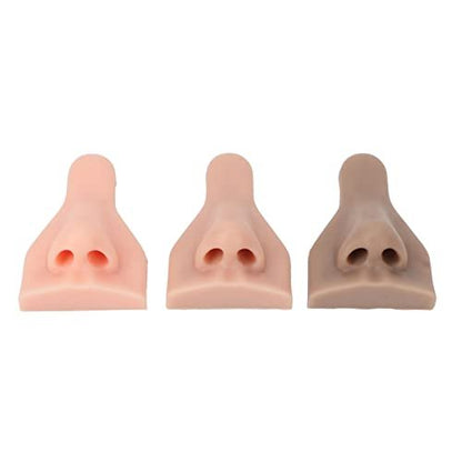 3-Pack Silicone Nose Model – Flexible 3D Practice Tool for Suture Training, Jewelry Display & Teaching