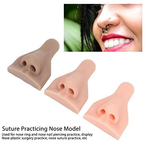 3-Pack Silicone Nose Model – Flexible 3D Practice Tool for Suture Training, Jewelry Display & Teaching - görsel 6