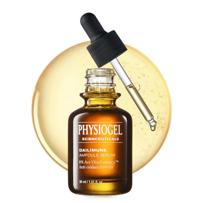 Physiogel Dailimune Ampoule Serum 8% Vitamin Serum – Even Skin Tone & Dark Spot Corrector, Lightweight for All Skin Types, 1.01 fl. oz. Avelisse