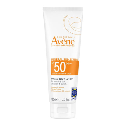 Avène Sheer Mineral Sunscreen Broad Spectrum SPF 50 Face and Body Lotion 4.23 Fl Oz Avelisse